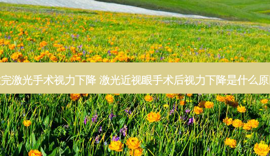 做完激光手术视力下降 激光近视眼手术后视力下降是什么原因-第1张图片-唯美资讯网
