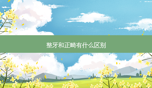 整牙和正畸有什么区别-第1张图片-唯美资讯网 整牙和正畸有什么区别-第1张图片-唯美资讯网