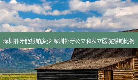 深圳补牙能报销多少 深圳补牙公立和私立医院报销比例-第1张图片-唯美资讯网 深圳补牙能报销多少 深圳补牙公立和私立医院报销比例-第1张图片-唯美资讯网