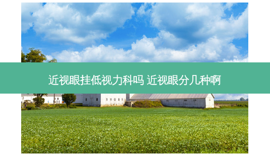 近视眼挂低视力科吗 近视眼分几种啊-第1张图片-唯美资讯网 近视眼挂低视力科吗 近视眼分几种啊-第1张图片-唯美资讯网