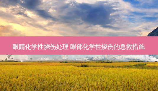 眼睛化学性烧伤处理 眼部化学性烧伤的急救措施-第1张图片-唯美资讯网 眼睛化学性烧伤处理 眼部化学性烧伤的急救措施-第1张图片-唯美资讯网