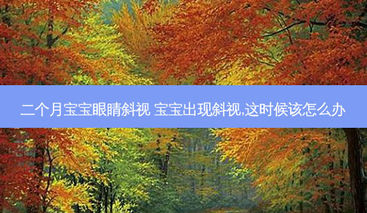 二个月宝宝眼睛斜视 宝宝出现斜视,这时候该怎么办-第1张图片-唯美资讯网 二个月宝宝眼睛斜视 宝宝出现斜视,这时候该怎么办-第1张图片-唯美资讯网