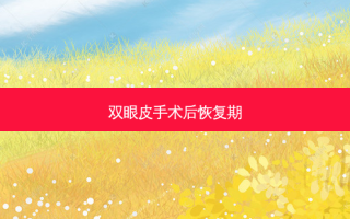 双眼皮手术后恢复期