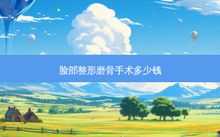 脸部整形磨骨手术多少钱