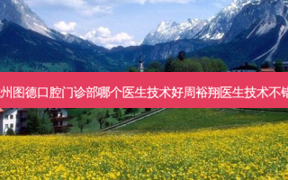 杭州图德口腔门诊部哪个医生技术好周裕翔医生技术不错！