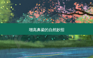 增高鼻梁的自然妙招