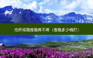 光纤溶脂瘦脸疼不疼（瘦脸多少钱打）