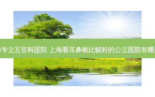 上海专立五官科医院 上海看耳鼻喉比较好的公立医院有哪几家