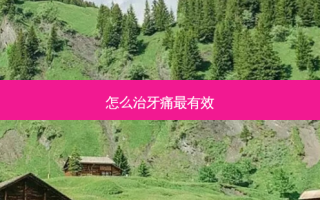 怎么治牙痛有效