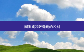 间隙刷和牙缝刷的区别