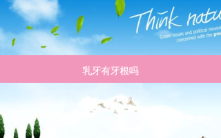 乳牙有牙根吗
