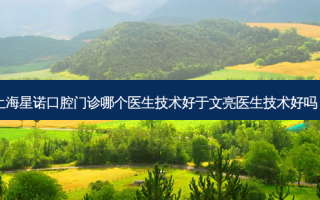 上海星诺口腔门诊哪个医生技术好于文亮医生技术好吗？