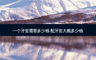 一个牙套需要多少钱 配牙套大概多少钱